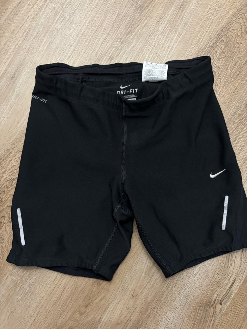 Nike Dri-FIT Black Compression Shorts Small Workout Running Biker Shorts